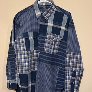 Ralph Lauren women’s Denim patchwork linen cotton shirt